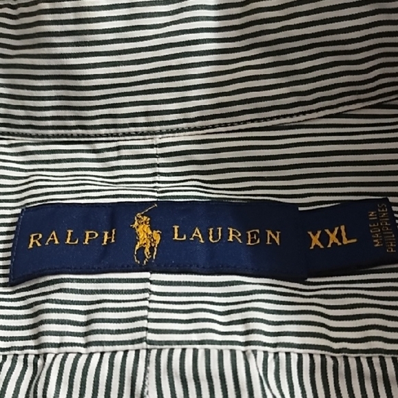 Polo by Ralph Lauren Micro Stripe Cotton Casual Button Down Shirt XXL - Picture 4 of 10